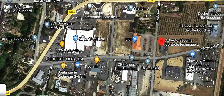 Prix contrôle technique à L`ILE BOUCHARD